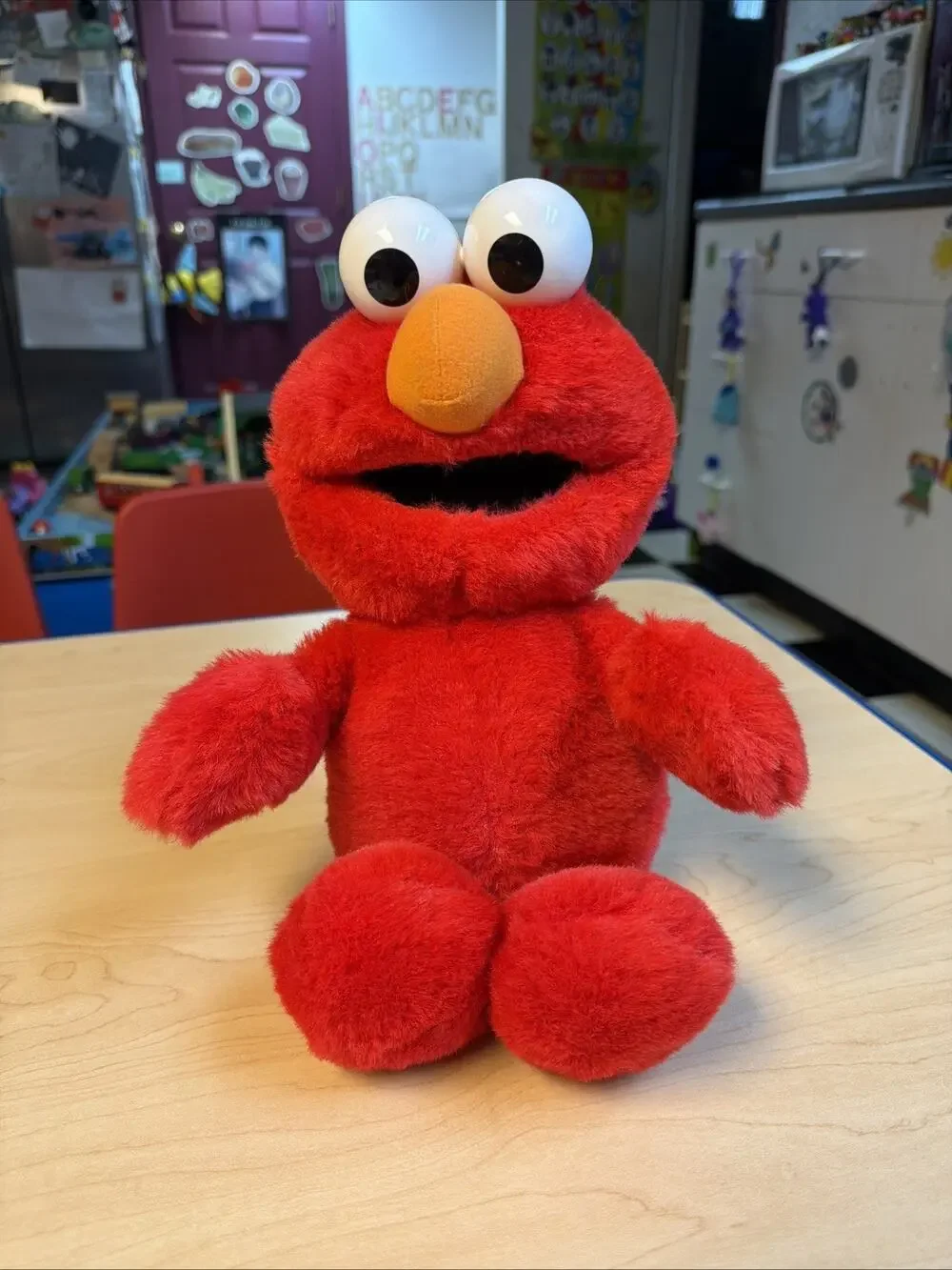 SESAME STREET TICKLE ME ELMO 16” LAUGHING PLUSH TOY DOLL #32715 TYCO MATTEL 1997